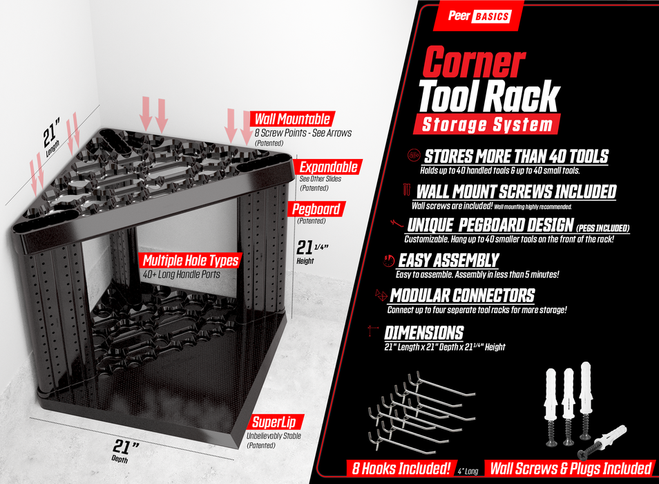 PEER PLATINUM Corner Tool Rack