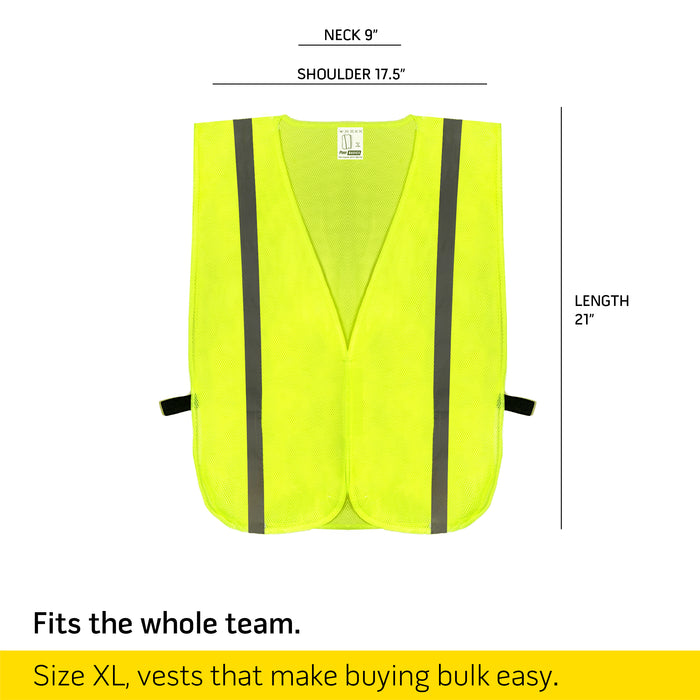 Safety Vest (Overhead Style) - 12 Pack
