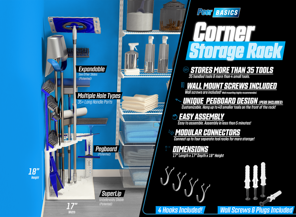 Corner Storage Rack — PeerBasics