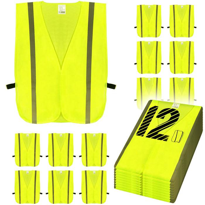 Safety Vest (Overhead Style) - 12 Pack